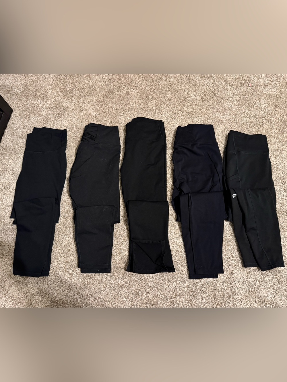 Fabletics Black High-Rise Leggings Bundle of 6